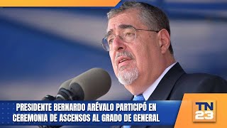 Presidente Bernardo Arévalo participó en ceremonia de ascensos al grado de general [upl. by Alethea800]