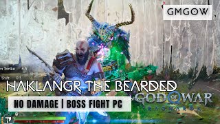 God of War Ragnarok PC  Haklangr The Bearded Boss Fight  GMGOW  No Damage [upl. by Marijo645]