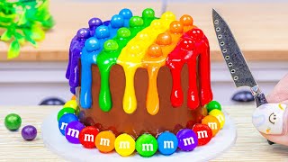 Miniature Rainbow Chocolate Cake Decorating 🌈 1000 Miniature Rainbow Chocolate Cake By Baking Yummy [upl. by Deirdra]