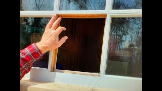 Replacing Thermopane in a wooden sash [upl. by Plante]