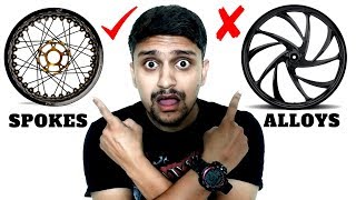 ALLOY WHEELS VS SPOKE WHEELS IN BIKES ON PK BIKES [upl. by Hebel]