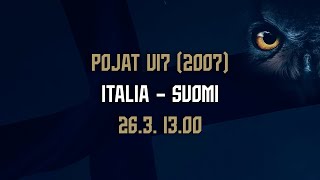 Pojat U17 2007  Italia – Suomi  263 1300 [upl. by Merola]