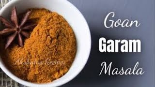 Goan garam masala with all ingredients and measurementsakshatasrecipes [upl. by Griffiths]