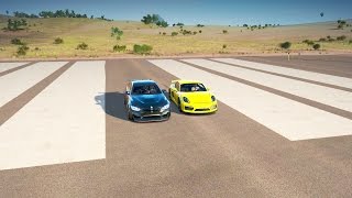 Porsche CAYMAN GT4 vs BMW M4 GTS Drag Race Forza Horizon 3 [upl. by Kehoe922]