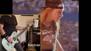 Guns N Roses Paradise City IZZY STRADLIN ONLY  Rhythm Guitar Cover [upl. by Kester738]