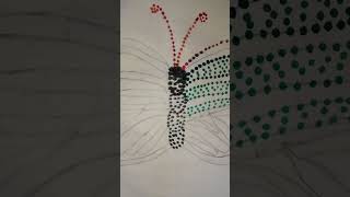 how to draw pointillism butterfly 🦋 drawing [upl. by Omsare468]