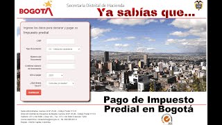 cómo PAGO IMPUESTO PREDIAL BOGOTÁ🏠 por PSE y otros métodos seguros y rápidos✅ [upl. by Sheena]