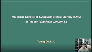 Molecular genetic studies on cytoplasmic male sterility CMS in pepper Capsicum annuum L [upl. by Arvid]