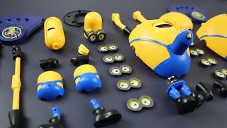 MEGA MINION DAVE＆TIM【MODEL KIT BUILD】ASMR DESPICABLE ME4 YOLOPARK [upl. by Ahseuqram]