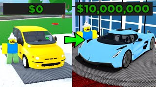 Buying The Best Car For 10 Million Dollars  Car Dealership Tycoon Roblox [upl. by Azelea535]