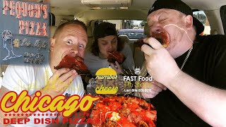 Pequods Pizza ⭐Chicago Deep Dish  Pepperoni amp Sausage⭐ Food Review [upl. by Bunny313]