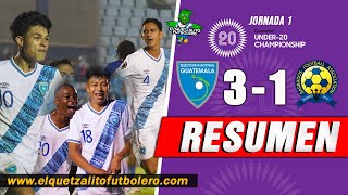 DEBUT Y VICTORIA Guatemala 3 vs Barbados 1 SUB20 Jornada 1 Clasificatorio Concacaf 2024 [upl. by Fogel]