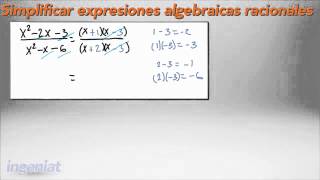 simplificar expresiones algebraicas racionales [upl. by Mathew]