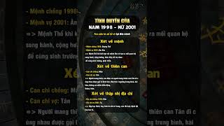 TÌNH DUYÊN CỦA NAM 1998 NỮ 2001 tuvi tracuutuvi tuvicongiap lasotuvi tracuulasotuvi phongthuy [upl. by Placia727]