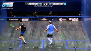 Squash  MegaRallies EP69  Ashour v Gaultier Allam British Open 2014 [upl. by Chlo97]