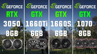 RTX 3050 vs GTX 1660 Ti vs GTX 1660 SUPER vs GTX 1070 Test in 7 Games [upl. by Suoiluj]