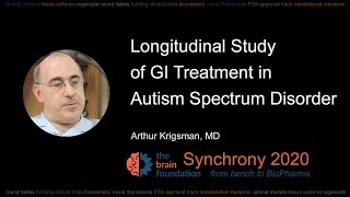 Longitudinal Study of GI Treatment in Autism ASD  Arthur Krigsman MD Synchrony2020 [upl. by Aneehsal739]