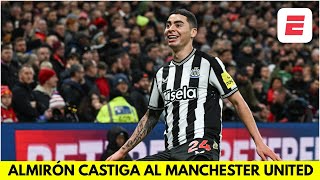 GOL DE MIGUEL ALMIRÓN para el 10 del NEWCASTLE vs MANCHESTER UNITED  Carabao Cup [upl. by Nagah]