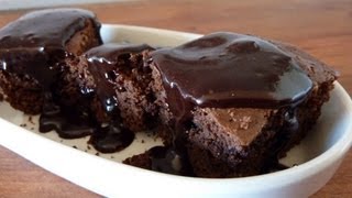 Receta Brownies con salsa de Chocolate Sin Gluten ni leche [upl. by Schlicher166]