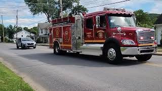 mahaffey Pennsylvania firemens parade 2024 [upl. by Letnuahs370]