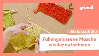 Fallengelassene Maschen wieder aufnehmen So gehts [upl. by Neened]