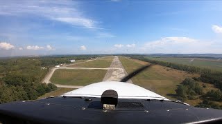 Approach and Landing Plzen Airfield LKLN Cessna C172 [upl. by Ibmat]