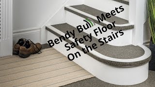 Safety Floor on Stairs Using Bendy Bull Curve On Site Nosing [upl. by Gussman398]