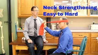 Neck Strengthening Exercises Easy to Hard Good for Whiplash Arthritis etc [upl. by Ashlen191]