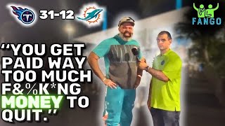 MUST HEAR Dolphins fans after losing 3rd straight Fan reactions Tennessee Titans vs Miami 93024 [upl. by Tychonn]