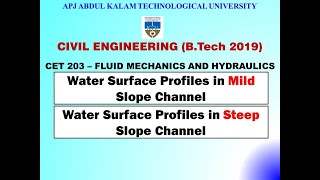 Gradually Varied Flow  4  KTU  Civil  CET 203 FMampH  Module 5  Part 6 [upl. by Hanaj]