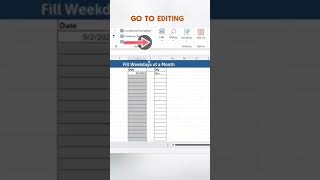 Generate List of Weekdays No Weekends shorts excel exceltips [upl. by Anaz]