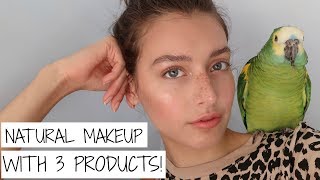 3Product Natural Everyday Makeup Tutorial  Jessica Clements [upl. by Bevis]