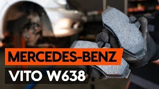 How to change front brake pads on MERCEDESBENZ VITO 1 W638 TUTORIAL AUTODOC [upl. by Nywles]