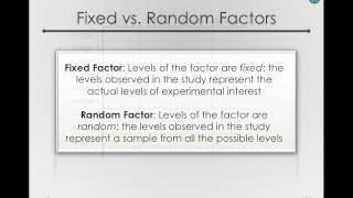 Fixed and Random Factors Module 2 8 2 [upl. by Girish]