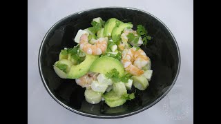 Recette de salade avocat coeurs de palmier [upl. by Anilave]