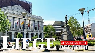 Discover the beautiful city of Liège in Belgium by walking 😀4k [upl. by Eihpos130]