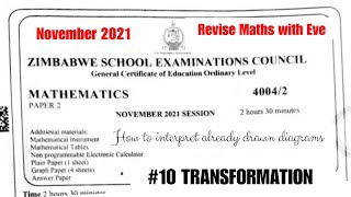 Zimsec November 2021 Maths Paper 2 transformation solution [upl. by Paco]