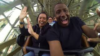 GhostRider Roller Coaster  Knotts Berry Farm [upl. by Theran]