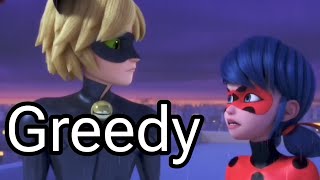 Miraculous Ladybug ❤️🖤💚  AMV Greedy Tate McRae miraculous [upl. by Ikkin]