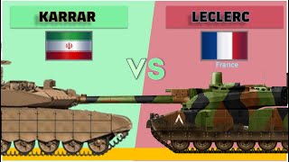 Karrar vs Leclerc Tank comparison  Iran vs France [upl. by Aietal]