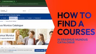 How to find courses in Erasmus Mundus Catalogue [upl. by Ayela]