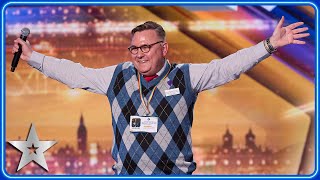 Librarian Robert Statham RAPS for Judges  Auditions  BGT 2024 [upl. by Rambert]