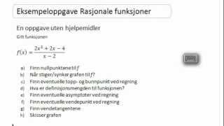 R1 Drøfting av rasjonale funksjoner [upl. by Leler]