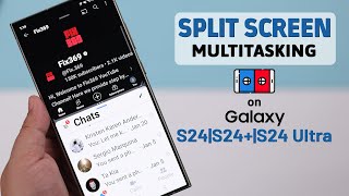 Galaxy S24 S24  Ultra How To Use Split Screen Multitasking [upl. by Ahsikym]