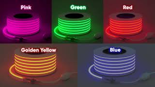 Shine Decor multi color LED Neon Rope Light Eco Neon test video [upl. by Teferi]