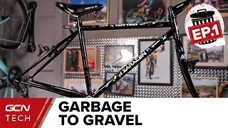 Garbage To Gravel ish Bike Conversion Episode 1  Vintage Bike Upgrade Projects with GCN Tech [upl. by Aicenod]