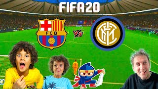 BARCELONA vs INTER  PALLA MATTA Fifa 20 Gameplay Holly e Benji mode on [upl. by Amadis530]