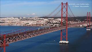 Europes Largest Suspension Bridge  25 de Abril Bridge Lisbon [upl. by Erdnaek]