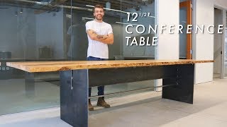 Building a Giant 12 Live Edge Conference Table  Woodworking [upl. by Ecyt]