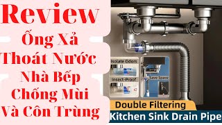 Review Ống Xả Thoát Nước Nhà Bếp Chống Mùi Và Côn Trùng [upl. by Mcmillan92]